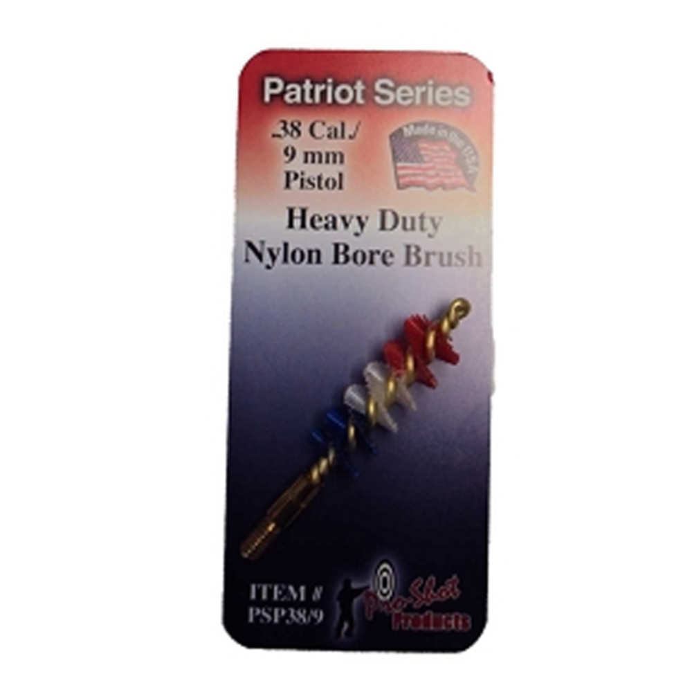 Cleaning Equipment Pro Shot Products 4.50" TAC SER PATRIOT BORE BRUSH .38 CAL/9MM